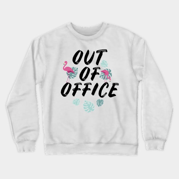 Out of Office Flamingo Summer Crewneck Sweatshirt by holger.brandt